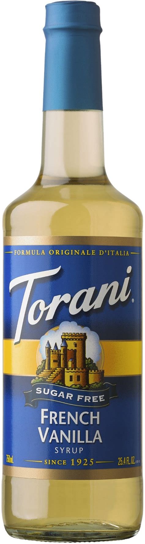 Torani Sugar Free French Vanilla Syrup 750 Ml Crema