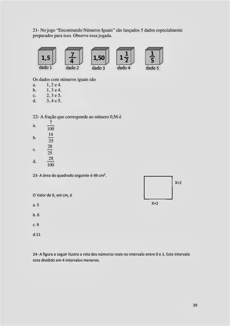 Atividades De MatemÁtica ExercÍcios Ens Fundamental Ii 6° 7° 8° 9