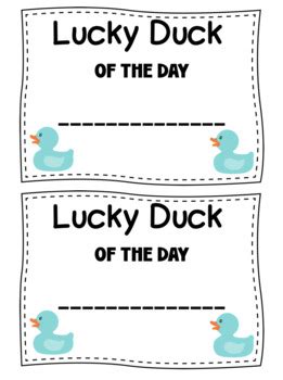 Lucky Duck Classroom Management And Team Building By Curlscamerateach