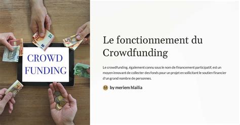 le fonctionnement du crowdfunding