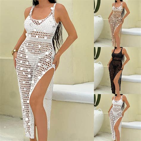 Axiiglly Beach Cover Ups For Women Summer Crochet Swimsuit Coverups Casual Bikini Vacation