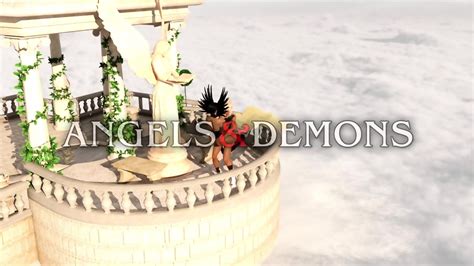 Blonde Angel And Black Demon Enjoying Futanari Sex In Heaven