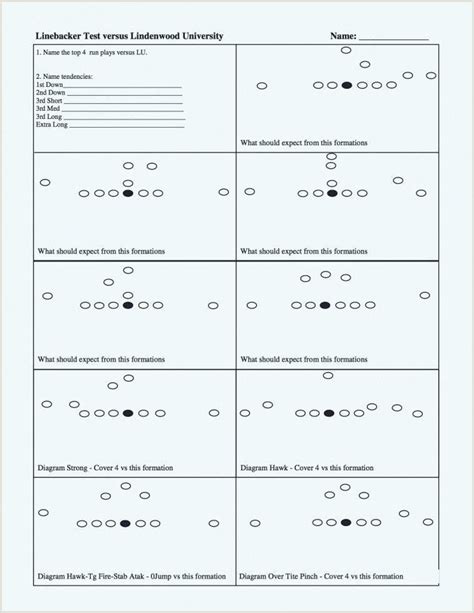 Free Printable Football Playbook Sheets