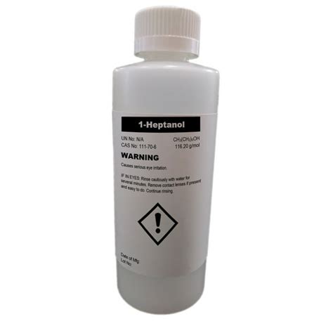 1-Heptanol (n-Heptyl Alcohol, Alcohol C-7) High Purity 99.6% 30mL ...