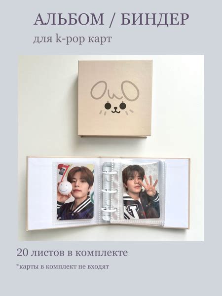 Мини биндер / альбом для коллекционирования кпоп (k-pop) карт на 1 ...