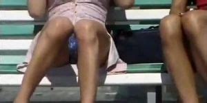 Pussy Flashing Upskirt Babes On Park Bench Tnaflix