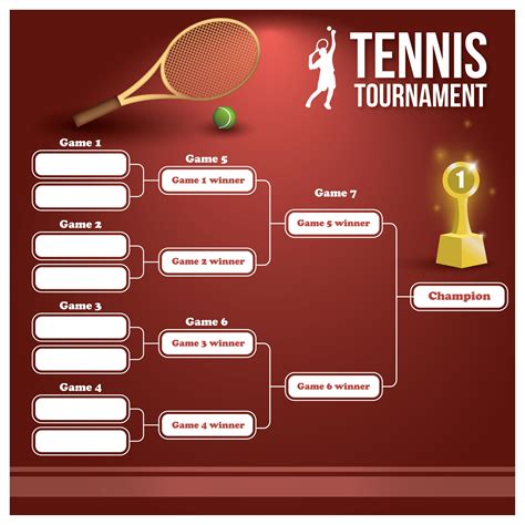Tennis Tournament Bracket 194440 Vector Art at Vecteezy