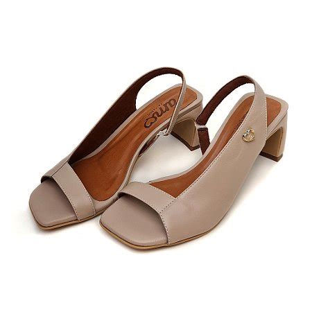 Sand Lia Feminina De Salto Em Couro Leg Timo Nude Amo Cal Ados Cal Ados Femininos Super