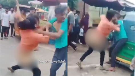 VIDEO Transgender Woman Removes Pant Gets Naked Assaults Auto Driver In Crowded Market Over