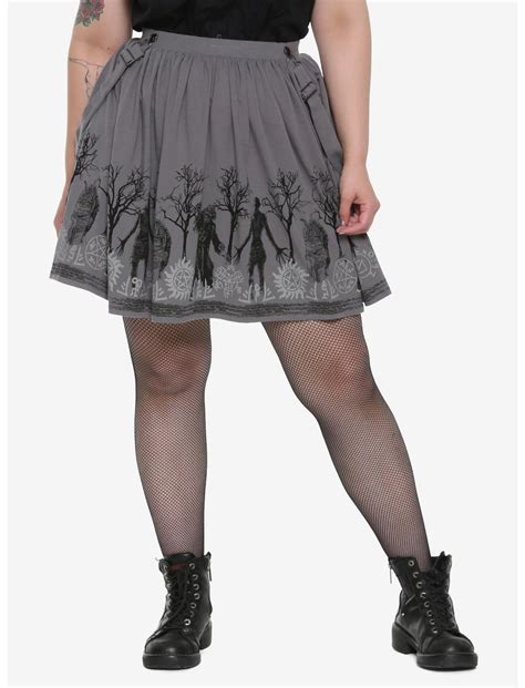 Supernatural Monsters Suspender Skirt Plus Size Hot Topic Exclusive