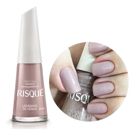 Esmalte Risque Lágrima De Vênus Hipoalergênico Cor Nude MercadoLivre