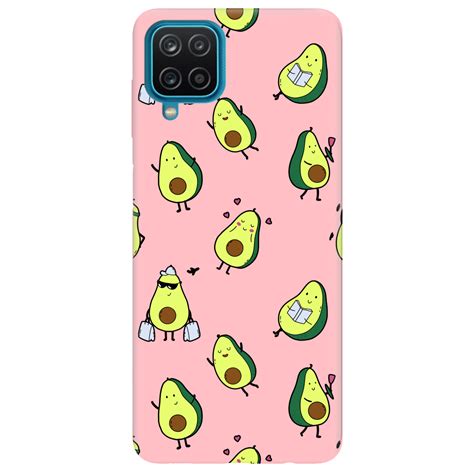 【Чехол для Samsung Galaxy A12 нежно-розовый матовый soft touch Cute ...