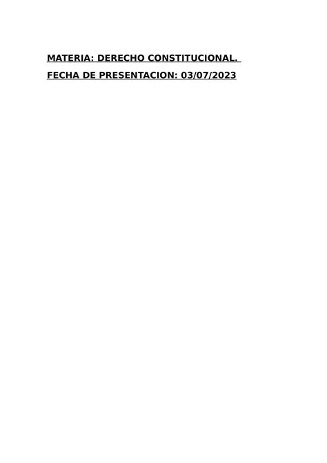 Trabajo Practico N4 Nota 80 MATERIA DERECHO CONSTITUCIONAL FECHA