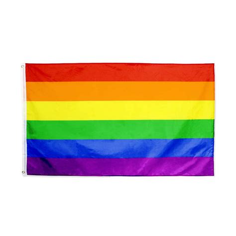 Flaglink Riesige Gay Pride Flagge 1 5 x 2 4 m riesige große Regenbogenflaggen Banner Amazon de