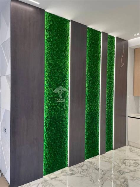 Панели из мха вставка с подсветкой | Дизайн кафе, Дизайн, Обои фоны