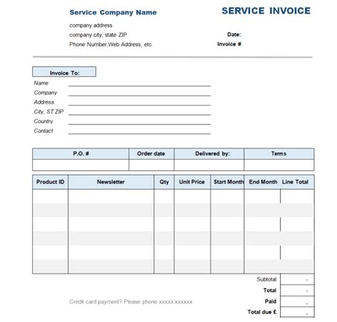 28+ Customizable Service Invoice Templates [Word & Excel] – Templates Show