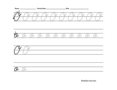 Cursive Writing Letter O