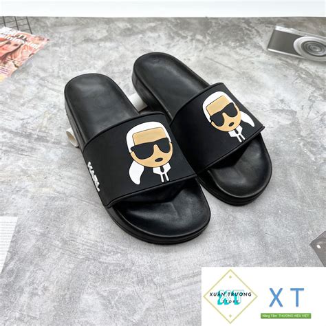 Mua Dép quai ngang nam nữ hình KARL cool ngầu hot 2022 giá rẻ nhất TecKi Vn