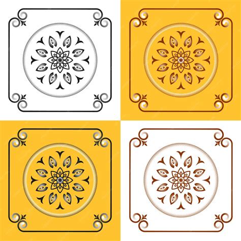 Красивая текстурная плитка с рисунком лотоса в двух цветовых тонах по ...