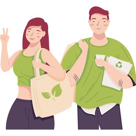Young Ecologist Couple Walking 24098796 Png