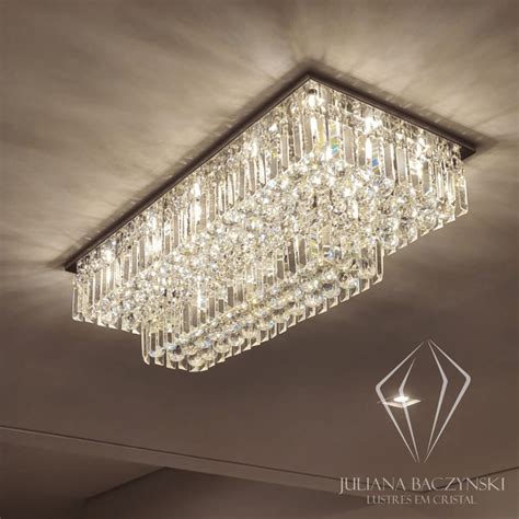 Plafon Lustre De Cristal Elegancia 90x40cm