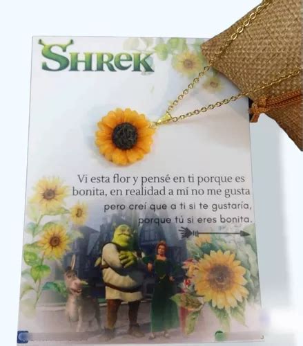 Collar De Girasol Shrek Flor Pelicula Para Regalo Meses Sin Intereses