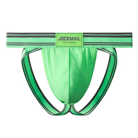 Qwertyu Mens Jockstrap Athletic Bikini Male Supporters Jock Strap Underwear Briefs Green Xl