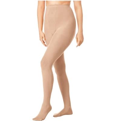 Comfort Choice Women S Plus Size Pack Opaque Tights A B Nude Target