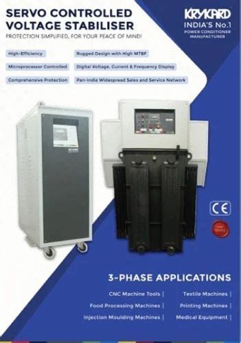 Three Phase Krykard Servo Controlled Voltage Stabilizer For Industrial