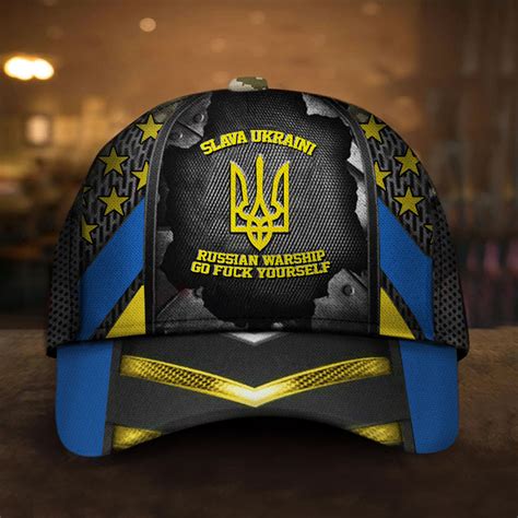 Slava Ukraini Russian Warship Go Fuck Yourself Hat Stand With Ukraine Moothearth