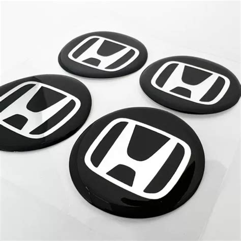 Emblema Adesivo Calota Honda Resinado Preto Mm Mercadolivre