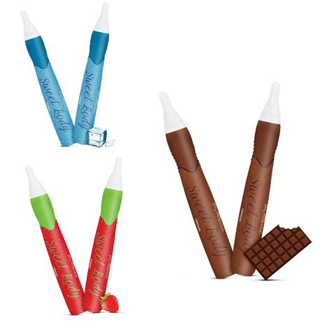 CANETA COMESTIVEL SEX SWEET BODY MORANGO CHOCOLATE MENTA Shopee Brasil