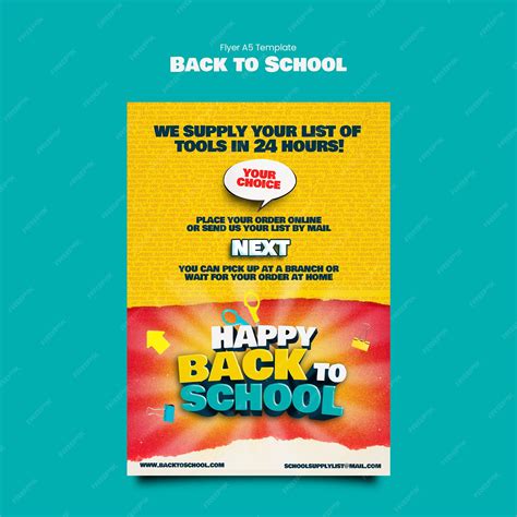 Premium Psd Back To School Template Design