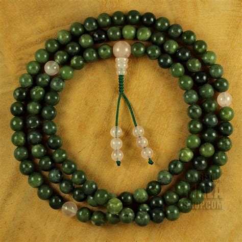 Jade Mala Beads Tibetan Buddhist Prayer Beads