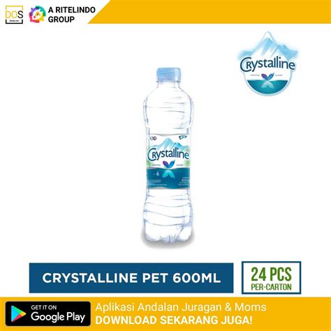crystalline botol  ml kemasan karton dosblanja