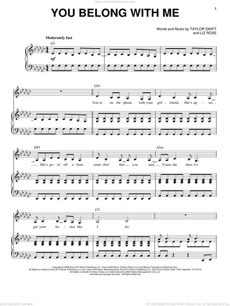 You Belong With Me Chords