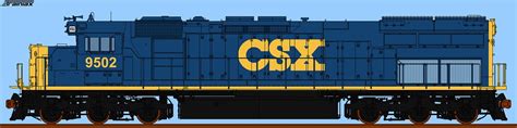 Csx 9502 Sd45t 2 This Photo Is Part Of My Cursed Trains Jasper