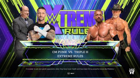 WWE 2k24 Extreme Rules Cm Punk Vs Triple H Wwe2k24 Tripleh Cmpunk