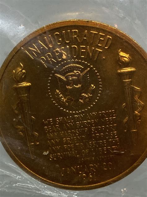 1961 John F Kennedy Inaugurated President Coin Property Room