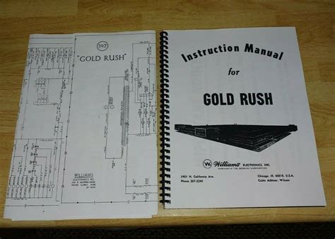 Williams Gold Rush Pinball Schematic And Manual 4633617704