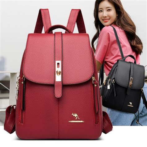 Genuine High End Backpack Womens Real Soft Leather 2023 New Fashion Middle Aged Mother Travel