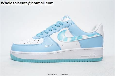 Mens Womens Nike Air Force 1 Low Nail Art White Blue 20848