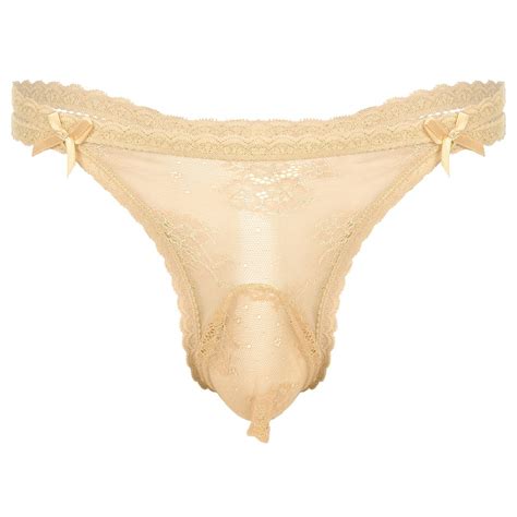 Men S Lace G String Sissy Pouch Panties Thong Bikini Briefs Underwear