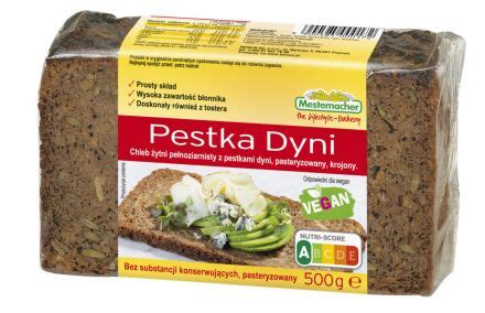 Chleb żytni pełnoziarnisty z pestką dyni 500 g Benus Market