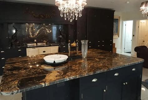 The Mesmerizing Beauty Of Black And Gold Sparkle Granite Countertops