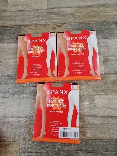Spanx Footless Power Shaping Capri Pantyhose Sz D Nude New Pack Ebay