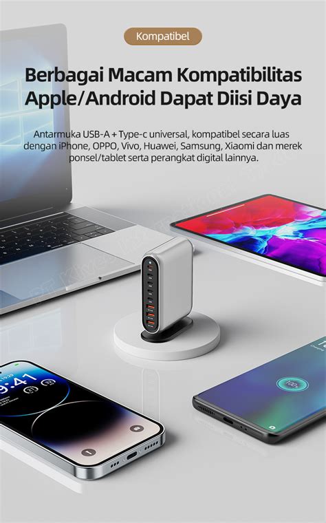 Jual Hot Kivee Charger Type C Super Fast Charging W Kv Ae In Multi Port Pd Qc