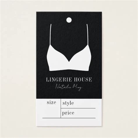 Lingerie Boutique Clothing Label Price Hang Tag Zazzle