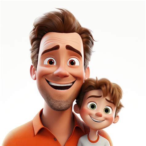 Premium Ai Image Dad Kid Closeup Smiles