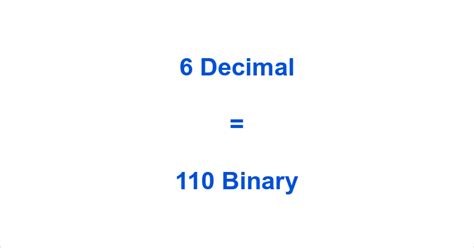 6 in Binary How to Convert 6 to Binary